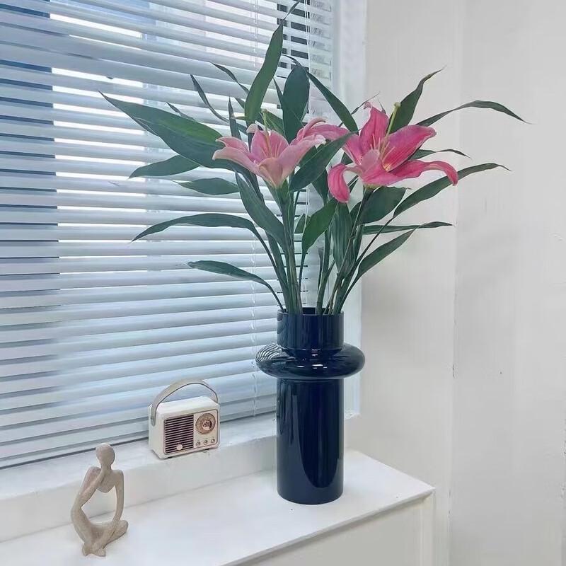 Elegant French Cream Style Glass Vase
