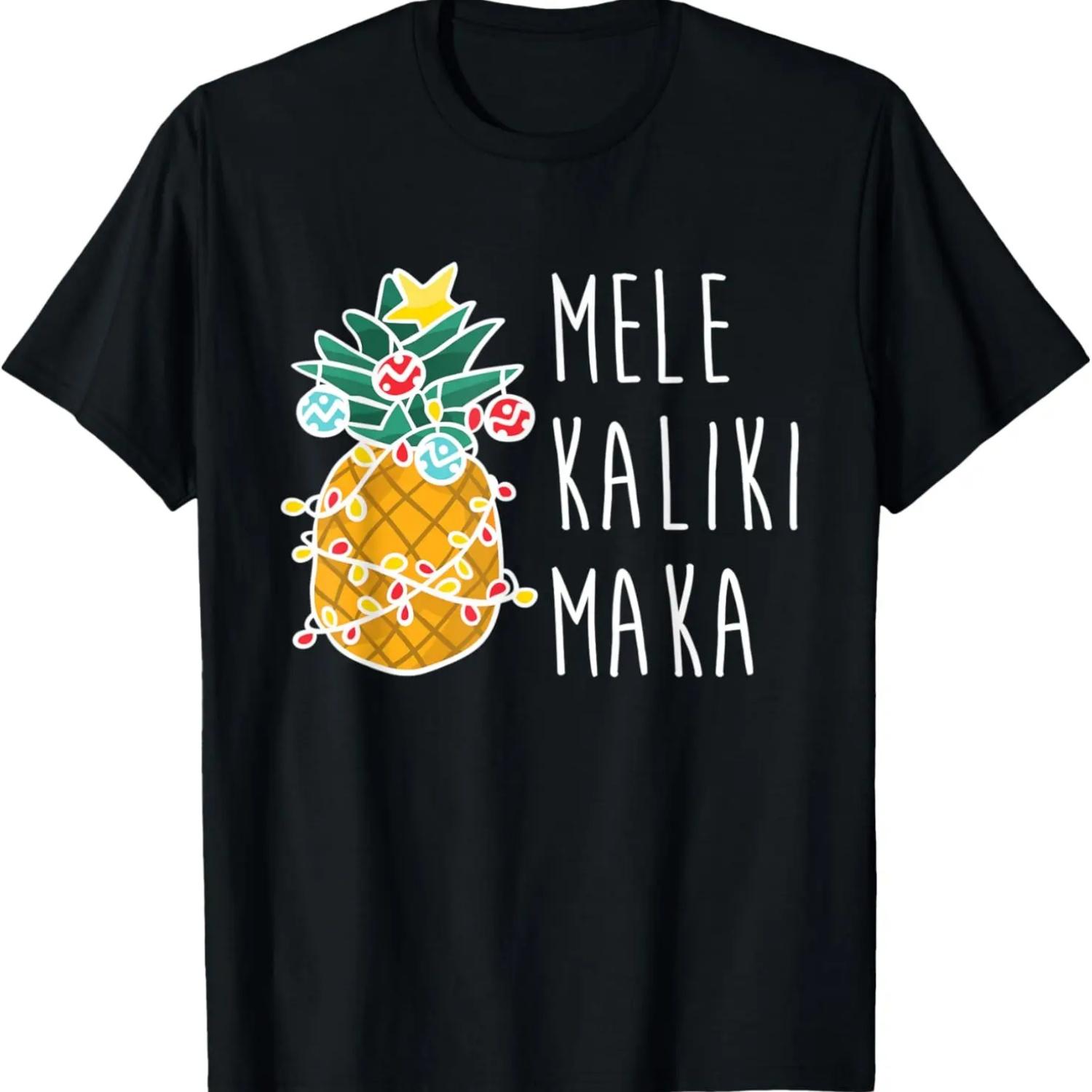 

Mele Kaliki Maka Ugly Christmas Pineapples T-Shirt XXXXXL чорний