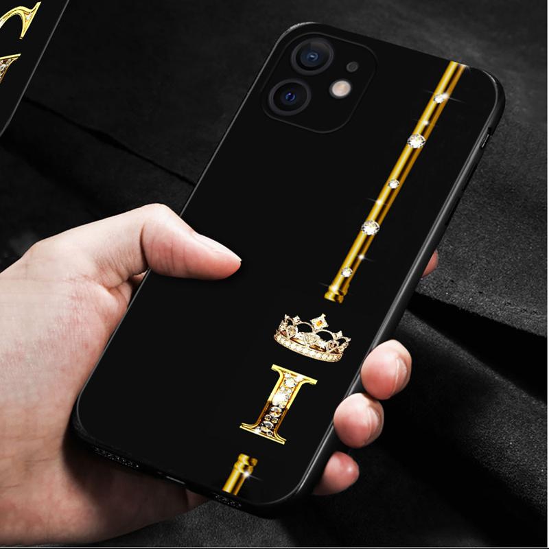 Kryt telefonu pro Apple Iphone 14 13 12 11 Pro Max 13 12 Mini Xs Max Xr X 7 8 6 6s Plus Pouzdro Diamond Crown Queen King Letter