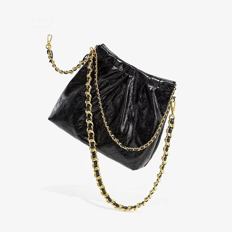 Ledertasche, Neue Mutter und Kind Kettenbeutel, Damenhandtasche, Großes Fassungsvermögen, Hochwertiges Gefühl, Umhängetasche, Faltenbeutel, Zufälliger Beutel