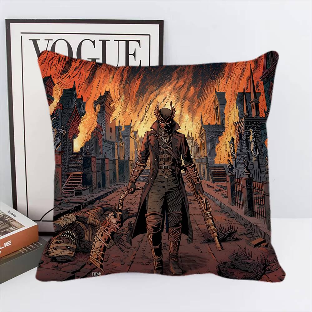 Game Bloodborne Pillow Case Square Pillow Bedroom Sofa Leisure Comfort Cushion Car Living Room Home Decoration