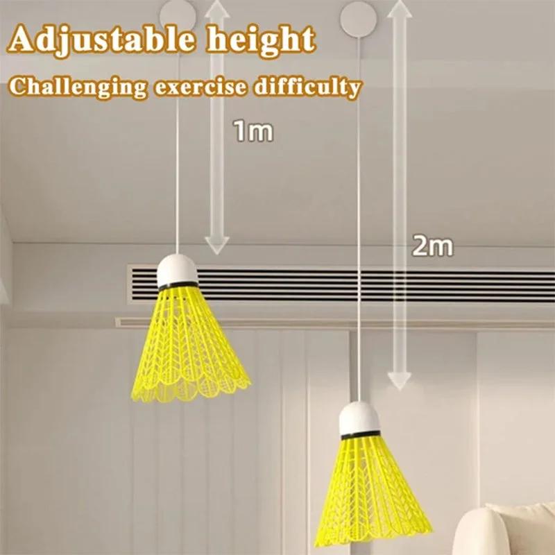 HOMEFISH Automatic Rebound Badminton Trainer Badminton Single-Player Rebound Trainer Self Study Badminton Trainer Set Automatic