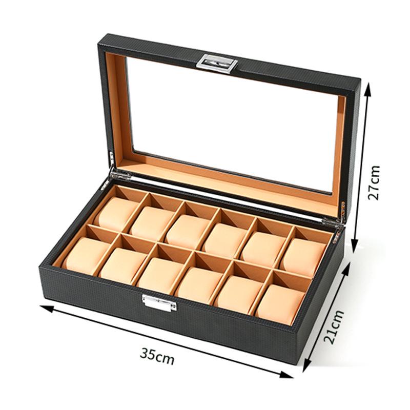 "Carbon Fiber Watch & Jewelry Box for Men and Women"