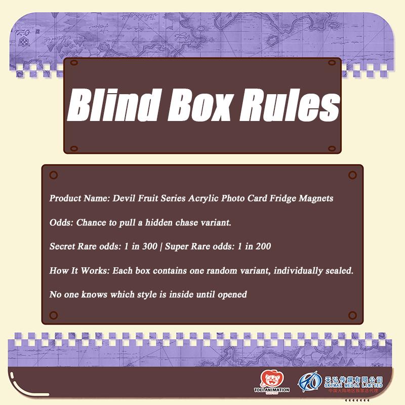 1pc Official ONE PIECE Devil Fruit Series Photo Card Fridge Magnet Blind Box. Start Your Collector's Journey!