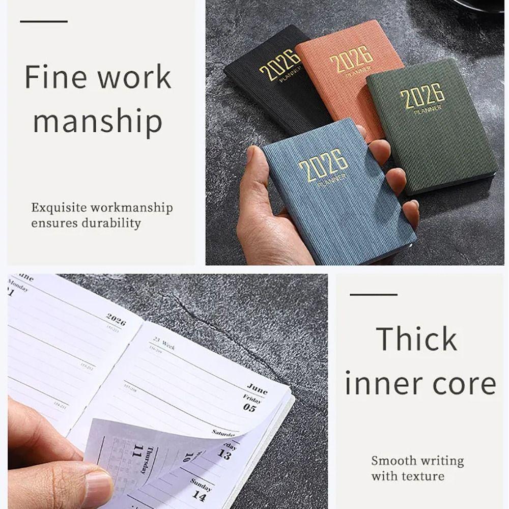 Mini Portable Weekly Planner 64 Sheets 128 Page Agenda Book A7 Planner Book Weekly Calendar
