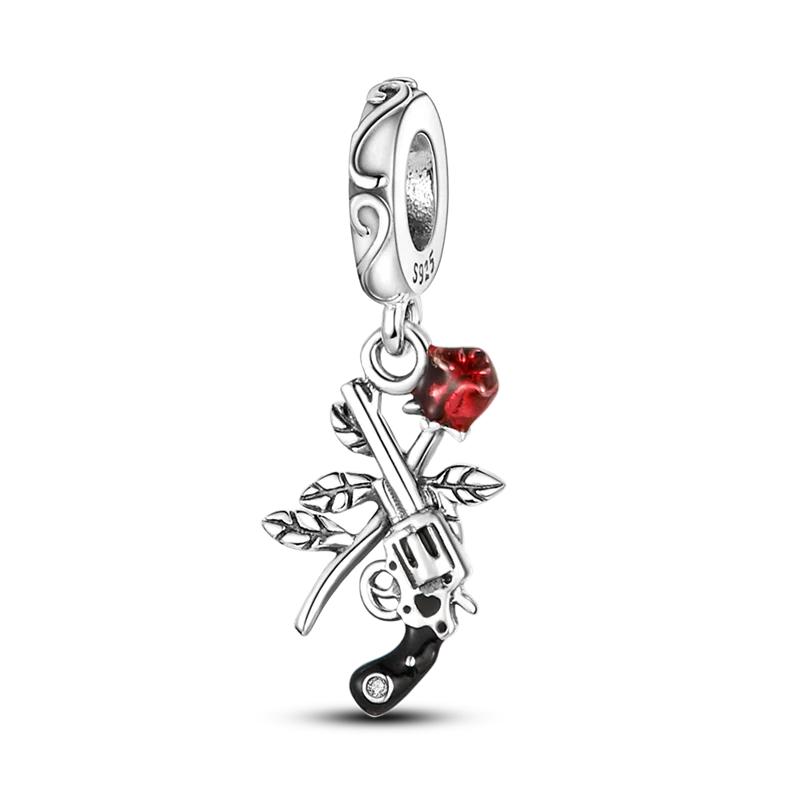Red Cherry New Charms Bead Strawberry Love Heart Copper Charm Fit Original Bracelet Pendant Diy Jewelry For Women