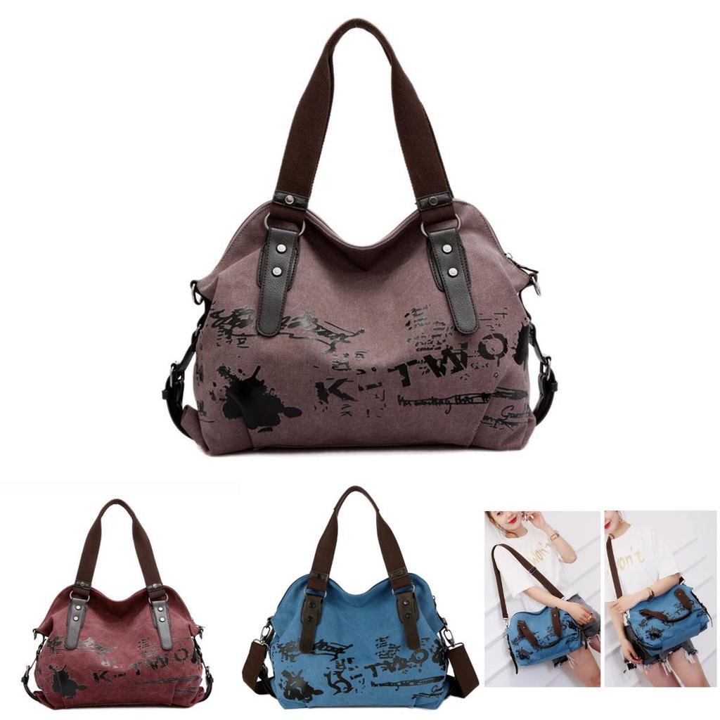 Premium Floral Canvas Student Messenger Shoulder Bag Ideal For Every Stylish Girl
