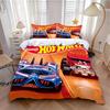Duvet Cover Pillowcase Bedding Set Adult Boy Girl Bedroom Decoration Children Gift Single Double Large Size Hot W-Wheels Cars