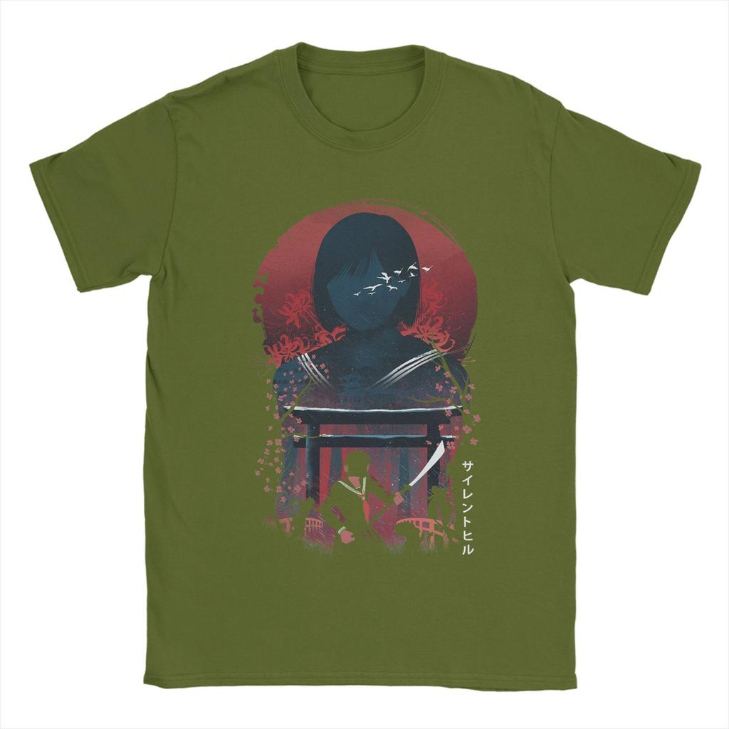 Silent Hill F Hinako T-Shirt Herren Neuheit Baumwoll-Tees Rundhals Kurzarm T-Shirt Grafikbedruckte Oberteile