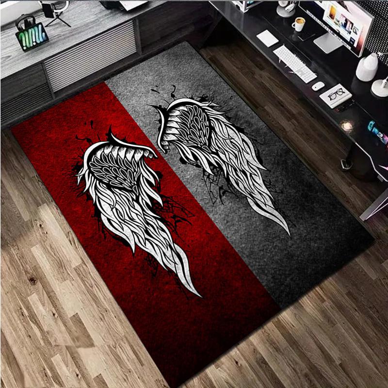 Angel and Demon Rug - Home carpet Office Decorative Carpet For Living Room Bedroom Door Mat Floor Rug Computer Chair Area Rug