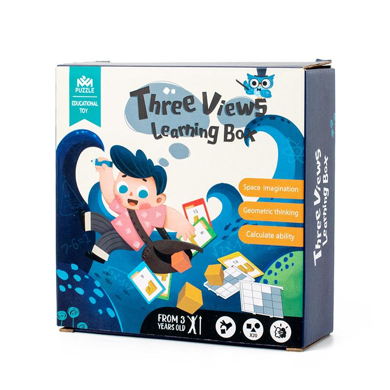 

Children s educational space thinking training cube mathematics enlightenment teaching aids early education three-view space building block toys