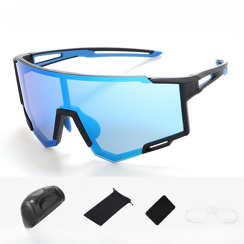 

Очки для велоспорта, профессиональные солнцезащитные очки в большой оправе для спорта на открытом воздухе TR90, мужские и женские велосипедные очки с защитой от песка