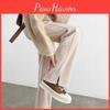 Wideleg Pants Herringbone Wool Slit For Women Springsummer 2025 Collection
