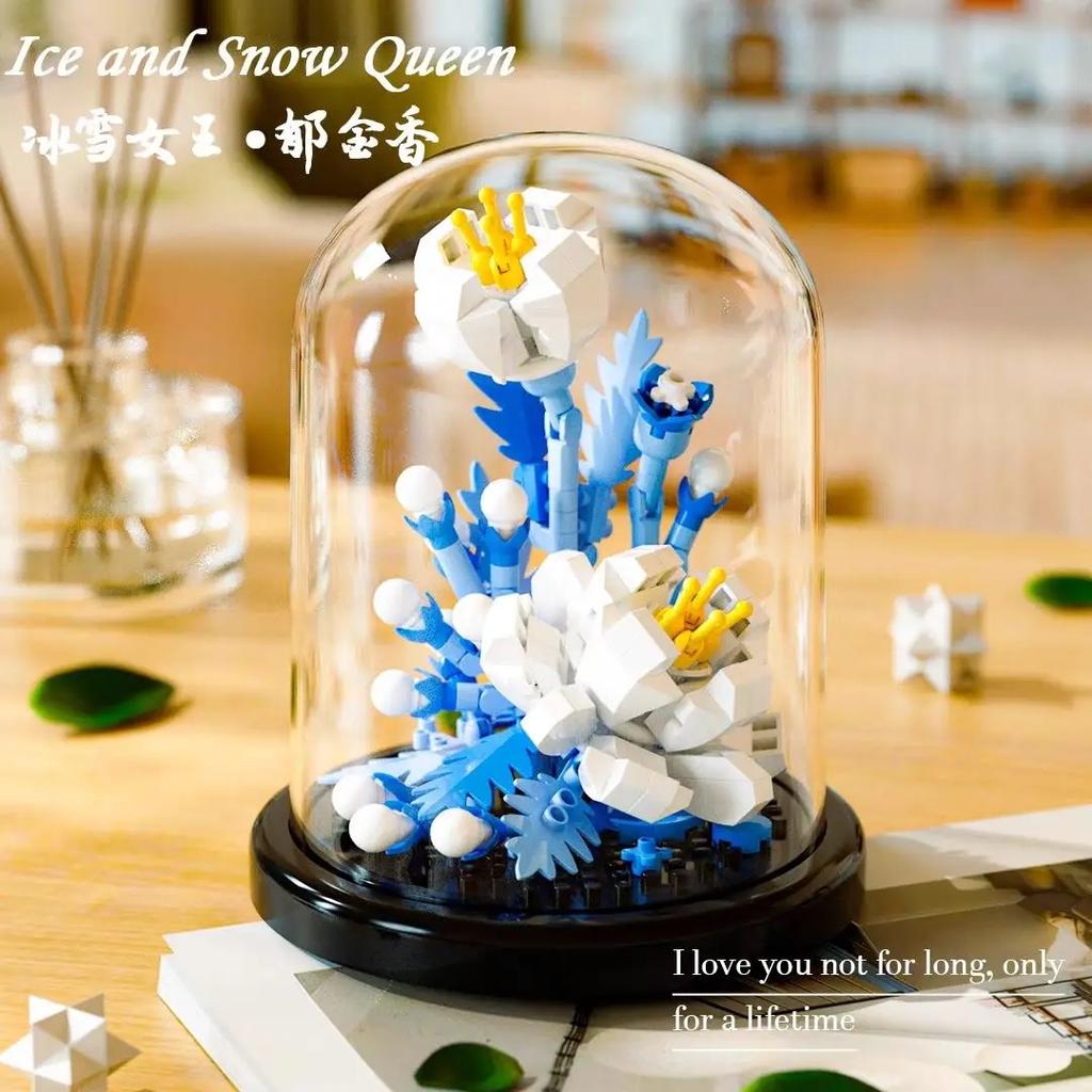 Diy Micro Blume Bausteine ​​Mini Ziegel Partikel Ewige Leben Blumen Hause Dekoration Montage Puzzle Spielzeug Kinder Geschenk