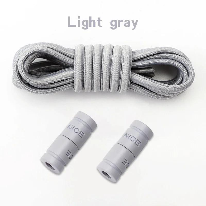 1Pair Round Elastic Laces Without Ties Metal Buckle Shoelace Sneakers Canvas Shoes No Tie Shoelaces Kids Adult Shoe Accessories
