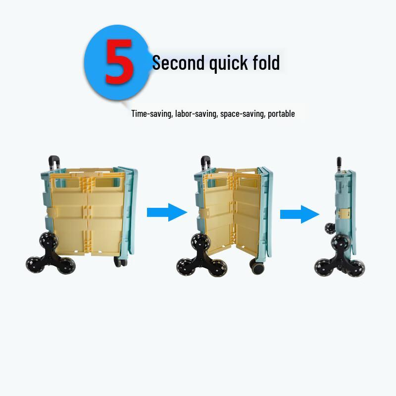ZHJINGYU Folding Utility Cart with Storage Crate