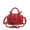 Luxury Elegant Three-dimensional Rose Flower Handbags Design Pleated Flower Shoulder Bag Women Wedding Party Female Pillow Bag