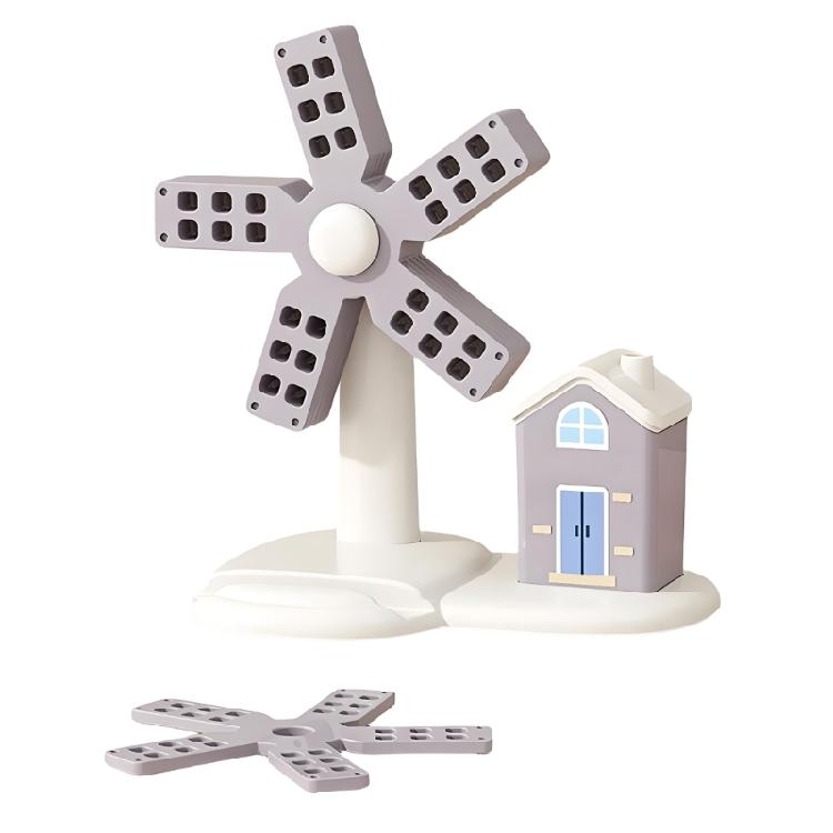 

Windmill Insulated Placemat For Family Meals And Protecting Table Surfaces серый