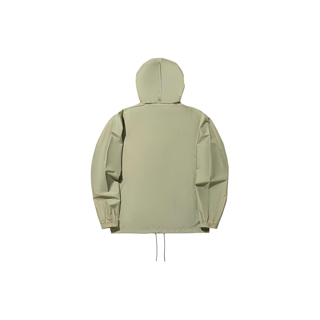 Li Ning Vital Series Embroidered Loose Hooded Sports Windbreaker Unisex Outerwear Agarwood-Green AFDU259-5