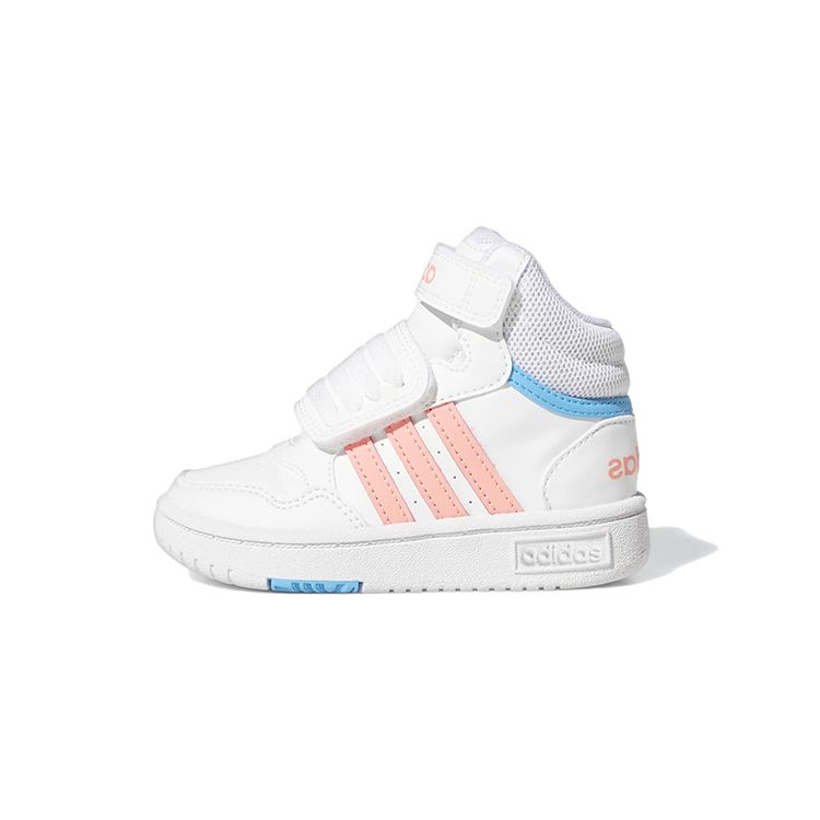 Adidas Neo Hoops Mid Synthetic Leather Non-Slip Durable Mid-Top Walking Shoes Baby Shoes GW6112