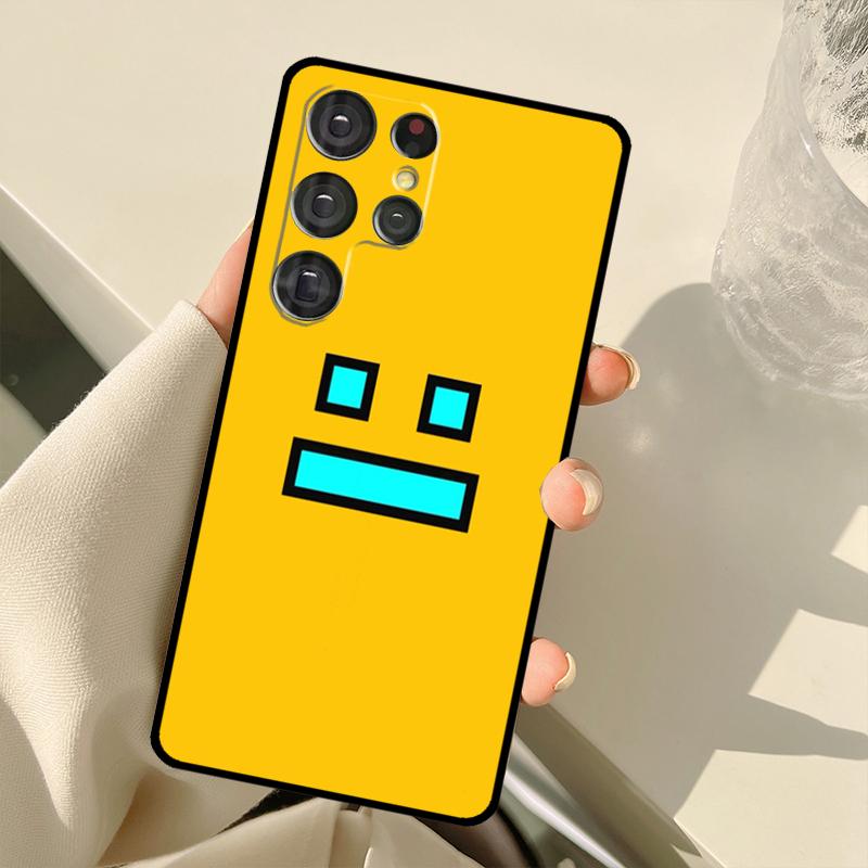 Geometry Dash Case For Samsung Galaxy S23 S22 S21 Ultra Note 20 S8 S9 S10 Note 10 Plus S20 FE S21 FE Cover