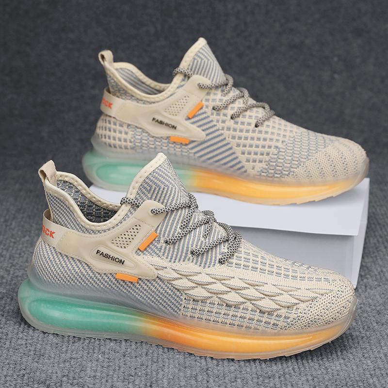 New Men's Comfortable Outdoor Sports Shoes Casual Summer Fly-knit Running Breathable Increase Coconut Shoes Trend Fashion Shoes