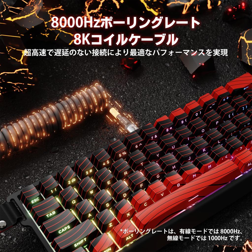 MAMBASNAKE X60HE Rapid Trigger Gaming RT Magnetic 8000Hz Polling Wireless HE SnapKeys No Dead RGB PBT Keycaps for 8K Coiled Cable Official Direct