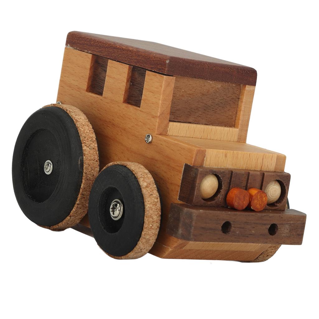 Mini Music Box for Kids Solid Wood Cute Classic Car Shaped Musical Box Gift for Christmas Birthday