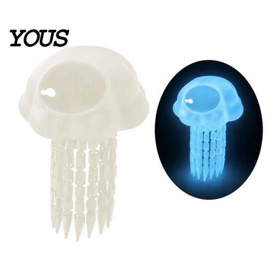 Floating Jellyfish Ornament Aquarium Hide, 3D Printed Fish Tank Reduce Aggression in Hideout, Decorative Shelter Cave for Pleco Shrimp Betta
