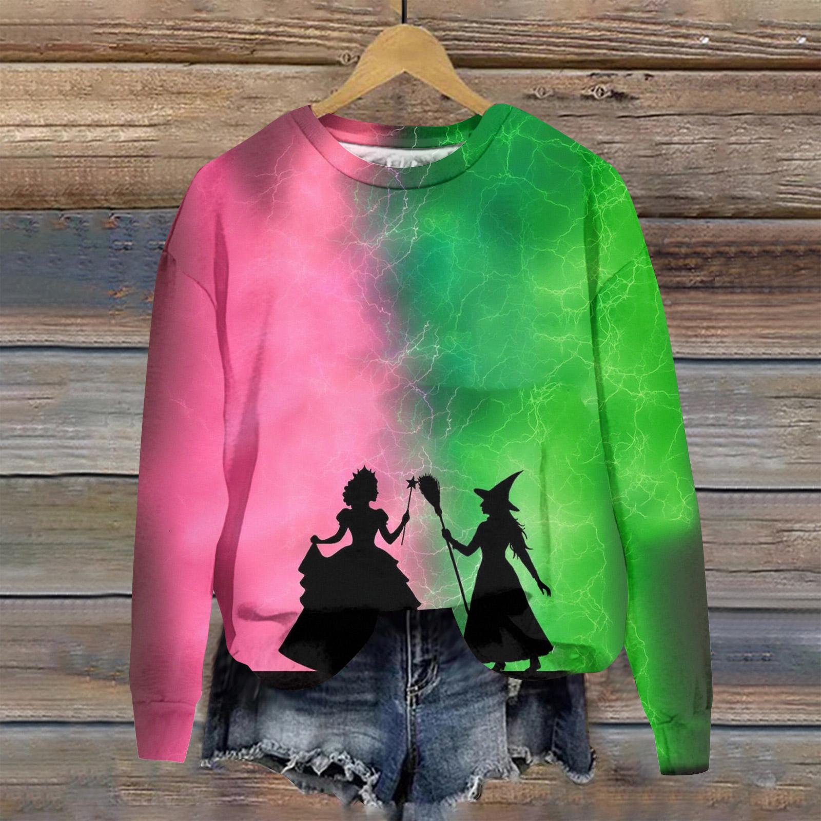 

Women s Loose Comfortable Casual Fashionable Character Printing Round Neck Long Sleeved Sweatshirt S