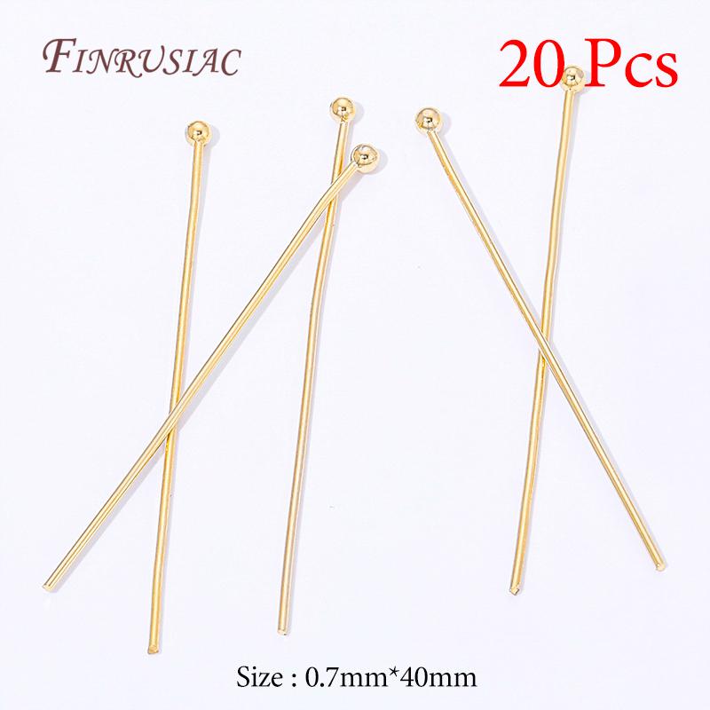 18K Gold Plated Head Pins DIY Earrings Findings,Brass Flower Head Pins For Jewelry Making Supplies Accessories