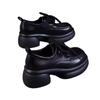 thick-soled muffin and small leather shoes women's autumn new lace-up versatile casual shoes