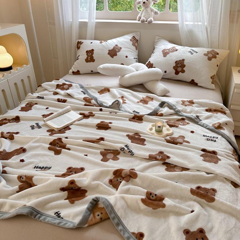 

Бархатное одеяло, приятное для кожи, мягкое постельное белье в клетку, одеяла в мультяшном стиле, простыня для взрослых и детей, манта (Нет наволочки) 100x150cm 1pc