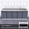 2-Meter Stainless Steel Waterproof Kitchen Cabinet with Sink for Household or Rental Use