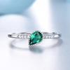 Umcho Erstellt Smaragd-Verlobungsringe für Damen aus echtem 925er-Sterlingsilber