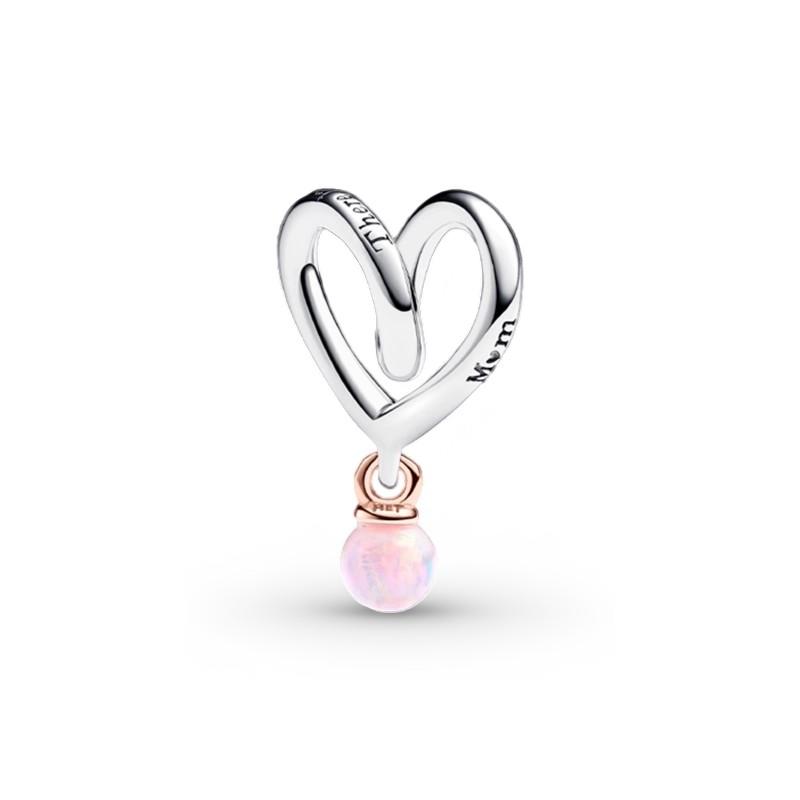 

DIY Motorcycle Earphones Flower Pink Series Charms Bead Pendant Clips Fit European Snake Bone Jewelry Gift
