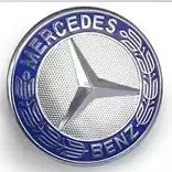 XBLVF1 New For Mercedes Benz 57mm ABS Car Flat Hood Emblem Sticker Front Badge Logo For Mercedes Benz AMG C180 E300 S200 W206 W205 A000