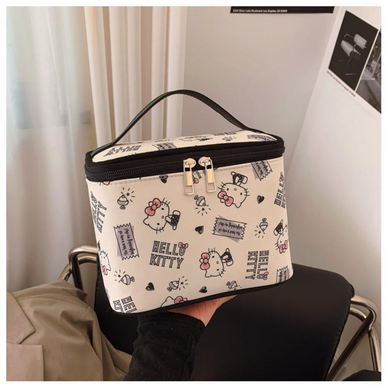 Portable cosmetic bag semi-shaped multi-function large-capacity cosmetic case storage case