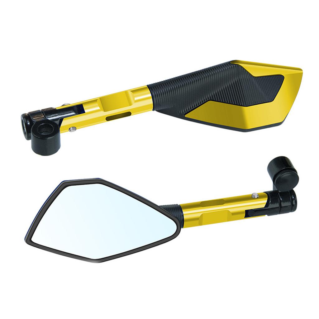 Kolip Motorcycle Rear View Mirrors, Aluminum Alloy Pentagonal Side Mirrors, Handlebar Mount Universal For Motobiker ATV