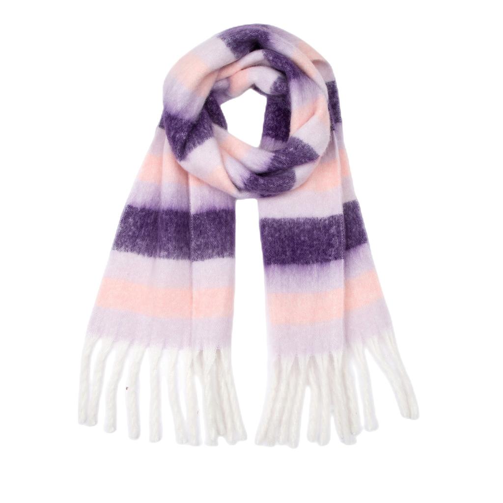 Winter Scarf Men Women Cashmere Warm Rainbow Hairy Pashmina Blanket Wraps Female Thick Soft Bufanda Tassel Shawl Poncho Echarpe