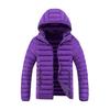 Men's Casual Cotton Jacket Hooded Solid Color Winter Daily