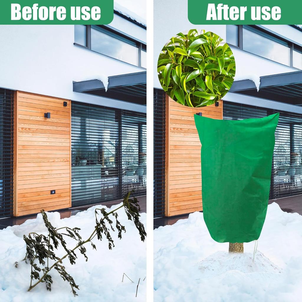 Winter Plant Covers Freeze Protection Garden Warm Plant Cloth Frost Blankets Outdoor Shrub Fruit Tree Wraps Bag with Zipper