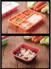 Four-Grid Disposable Plastic Bento Lunch Box with Lid, Multi-Compartment Food Packaging Container.