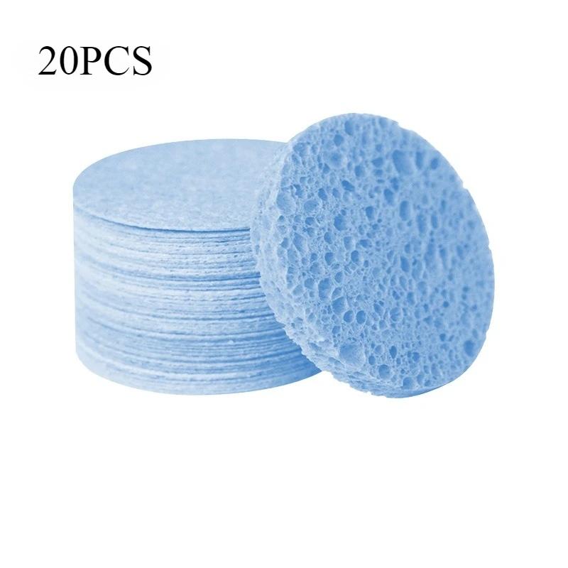 50/20PCSNatural Wood Pulp Sponge for Facial Washing, Foam Sponge for Facial Washing, Cosmetic Sponge for Facial Cleansing
