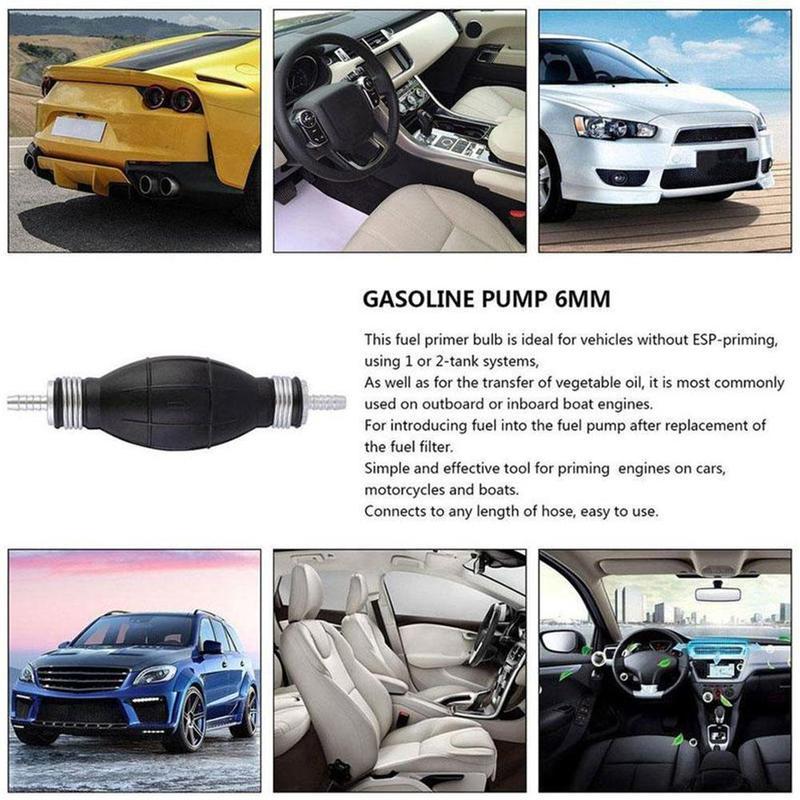 Hand Fuel Pump Line Rubber Primer Bulb For Car Boat Marine Outboard - 6mm/8mm/10mm/12mm Aluminum Transfer Pump
