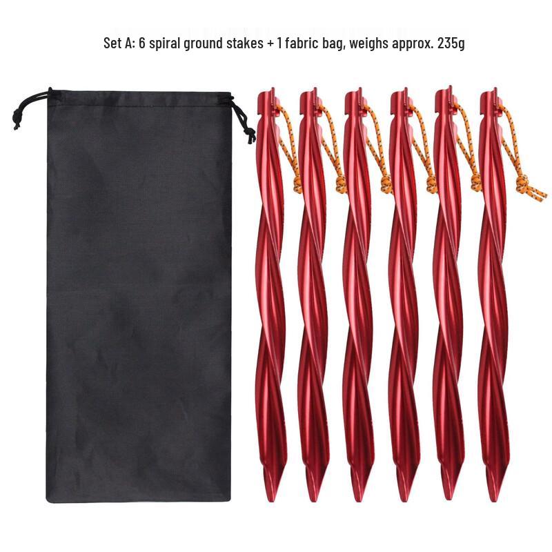 Reinforced Aluminum Alloy Spiral Tent Pegs