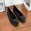 Great good to wear French single shoes for women's 2025 spring and autumn new soft-soled round head low heel flat-soled square heel real soft 