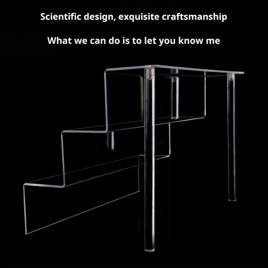 Raft de depozitare pentru birou, transparent, mai multe straturi, cu suport de încărcare mare, raft detașabil pentru afișaj, pentru ochiuri pentru degete, organizator de parfumuri, produse cosmetice pe niveluri