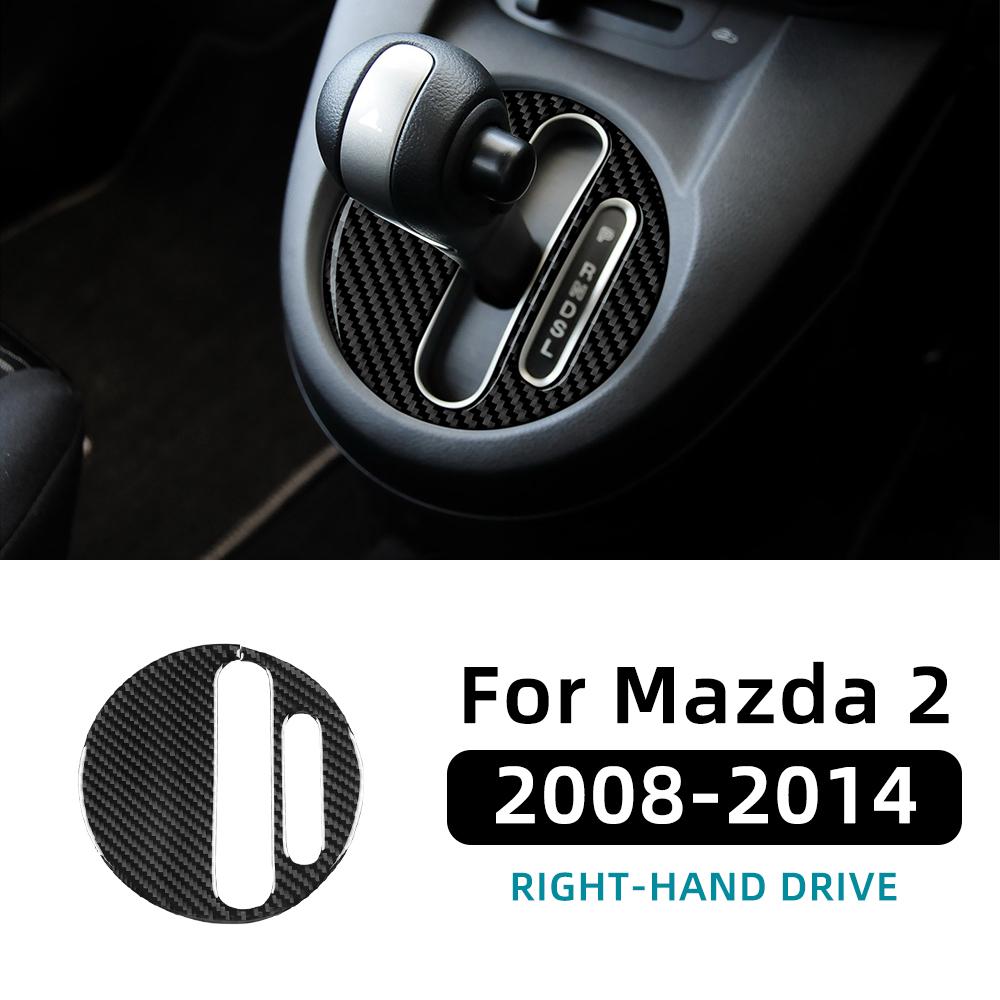 Für Mazda 2 DE 2008 2009 2010 2011 2012 2013 2014 Echter Weicher Carbonfaser-Aufkleber LHD RHD Auto Automatikschaltung Innenrahmen