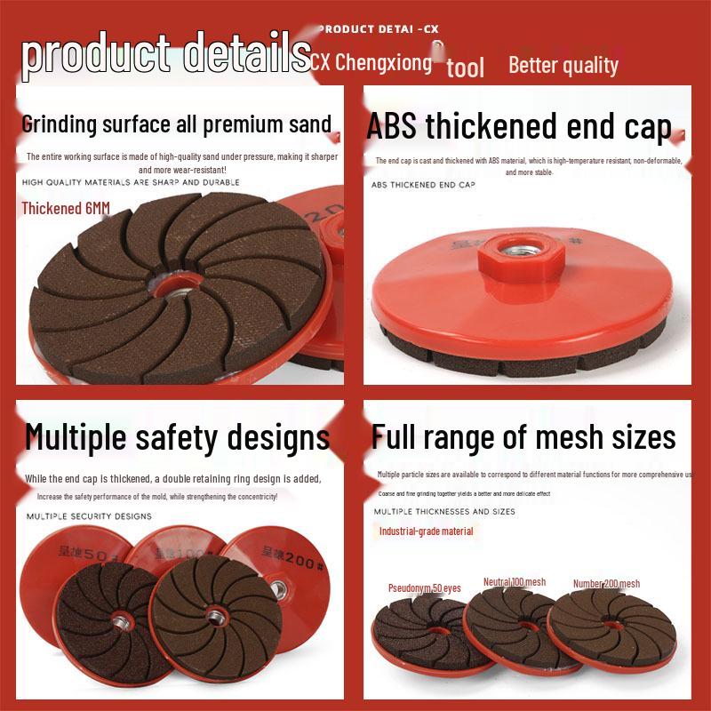 Ettstykke Marmorstein Flis Polering & Avgrading Slipeskive for Vinkelsliper
